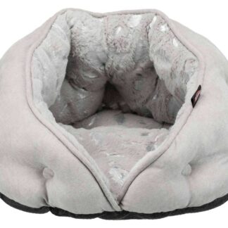 Feather cuddly cave, 47 × 27 × 41 cm, grey/silver