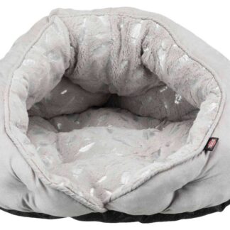 Feather cuddly cave, 60 × 34 × 57 cm, grey/silver