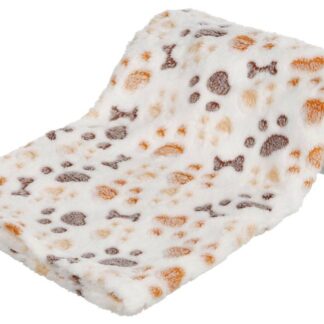 Lingo blanket, soft fleece, 100 × 75 cm, white/beige