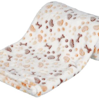 Lingo blanket, soft fleece, 150 × 100 cm, white/beige