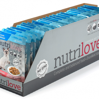 Nutrilove for Sterilized Cats with Salmon 28X85g