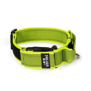 JULIUS K9® Neonowa obroża dla psa 40mm z zamykanym uchwytem i bezpiecznym zapięciem 38-53 cm