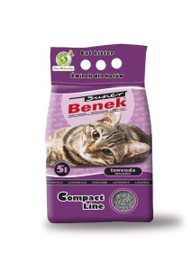 BENEK Żwirek Compact lawendowy dla kota 10l