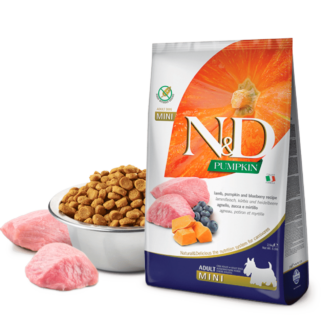 N&D PUMPKIN, DOG, LAMB & BLUEBERRY ADULT MINI 0.8 KG