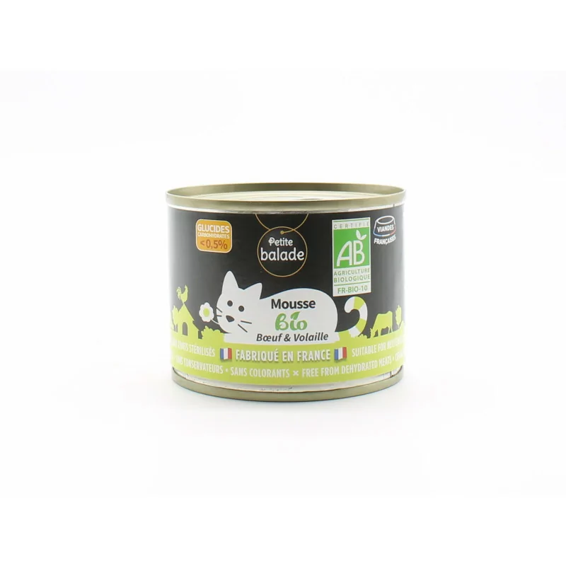 Petite Balade Mousse Bio Bœuf et Volaille 200g