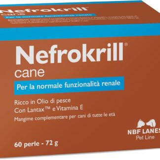 Nefrokrill Cane, 60 Perle Softgel, per la Normale Funzione Renale nei Cani di Tutte le Età