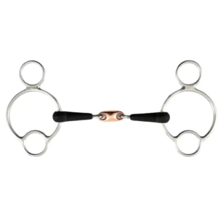 Mors Premier Equine Pessoa Caoutchouc Double Brisure
