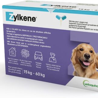 Zylkene 450 mg, 50 capsules, supplementary feed for large dogs, for support in unusual situations, with trypsin hydrolysed cattle casein