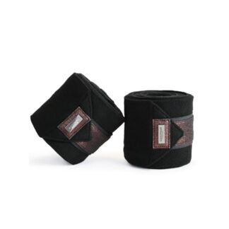 Equestrian Stockholm FW'22 Mahogany Glimmer fleece banages