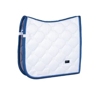 Equestrian Stockholm SS'23 White Blue Meadow dressage saddlepad
