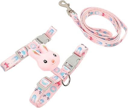 GREENADSCAPE Leinen Laufleine Für Katzen Katze Jacke Leine Haustier Katzenhalsband Katzenweste Katzenhalsband Leine Brustgurt Für Haustiere Verstellbare Haustierleine Hundeleine Nylon Rosa