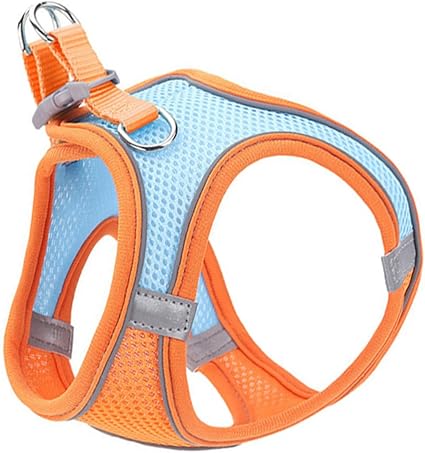 GANAZONO Haustier Geschirr pet Supplies haustierbedarf Hundegeschirr katzenhalsband Katzen Hängematte Träger Dackel Welpenstift Seil Haustierleine Katzenwestenleine Stoff Orange