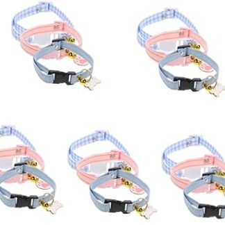 minkissy 15 Pcs cat collar Dog training Collars cat bandana scarf kitten collar Cotton dog collar cat training collar puppy dog collar pet neck collar portable cotton polyester cat chain