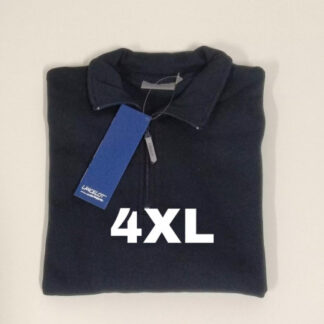 Half Zip Sweatshirt/Sweater (Blue-Grey) PLUS SIZE 4XL