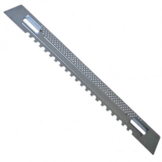 Perforated and toothed door for 10-comb beehive (with guides)