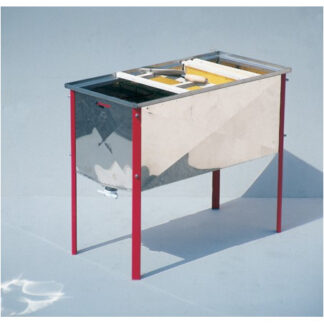 Uncapping tray, 125 cm, stainless steel