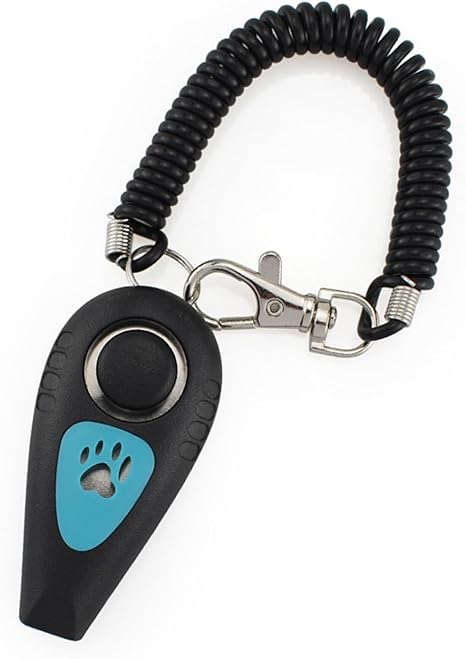 Frfik Hundetraining Clicker - 2 in 1 Vogeltraining Clicker und Pfeife - Professionelle Hundepfeife mit Handschlaufe, Lautloses Rückrufgerät zur Verhaltenskorrektur im Freien