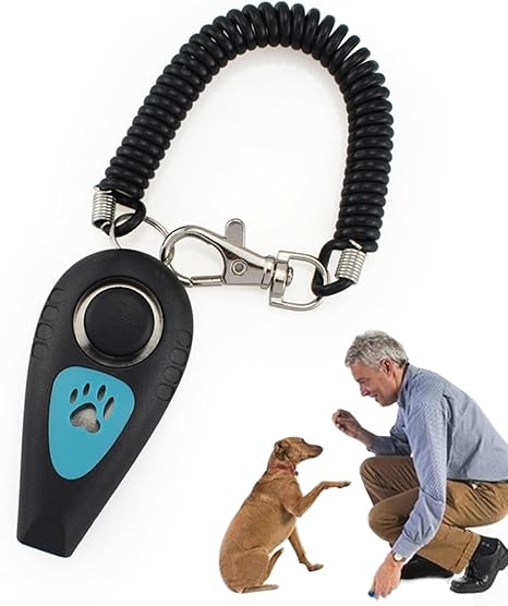 Welpen Training | 2er Kombi Katzen und Pfeife,Verhaltenshilfe mit Handgelenkband, Leise Rückrufpfeife für Hunde und Kleintiere