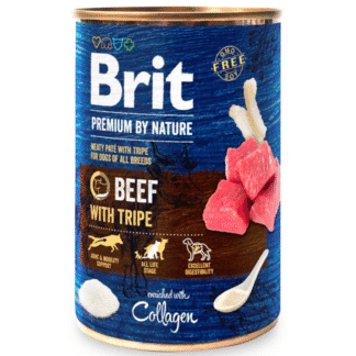 BRIT PREMIUM BY NATURE ГОВЯДИНА И РУБЦЫ 400 Г БАНКА Влажный корм для собак без зерна с говядиной