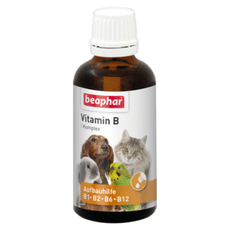 Beaphar VITAMINE B-COMPLEX 50 мл улучшает состояние кожи, шерсти, аппетит, помогает при слабости, повышает иммунитет