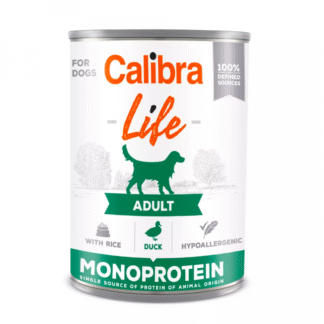 Calibra DOG LIFE ADULT DUCK WITH RICE 400 г легкоусвояемый влажный корм с уткой и рисом для собак