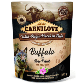 Carnilove DOG BAG BUFFALO & ROSE PETALS 300 г влажный корм для собак с мясом буйвола и лепестками роз