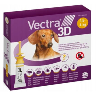 Ceva VECTRA 3D ДЛЯ СОБАК ВЕСОМ 1,5-4 КГ /3 ПИПЕТКИ/