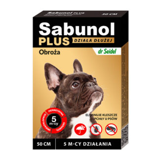 DermaPharm SABUNOL PLUS ОШЕЙНИК ПРОТИВ БЛОХ И КЛЕЩЕЙ ДЛЯ СОБАК 50 СМ