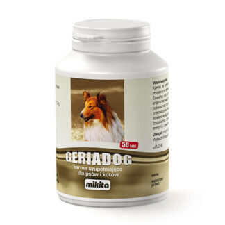 MIKITA GERIADOG 50 ТАБЛЕТОК витамины и женьшень для пожилых собак и кошек