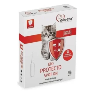 Over Zoo BIO PROTECTO SPOT ON ДЛЯ КОТЯТЕН 4 x 1 мл капли на основе натуральных эфирных масел против насекомых