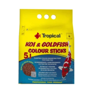 Тропические палочки для карпов и золотых рыбок KOI&GOLDFISH COLOUR STICKS 400 г (5 л) пакет корм для усиления окраски карпов и золотых рыбок в пруду