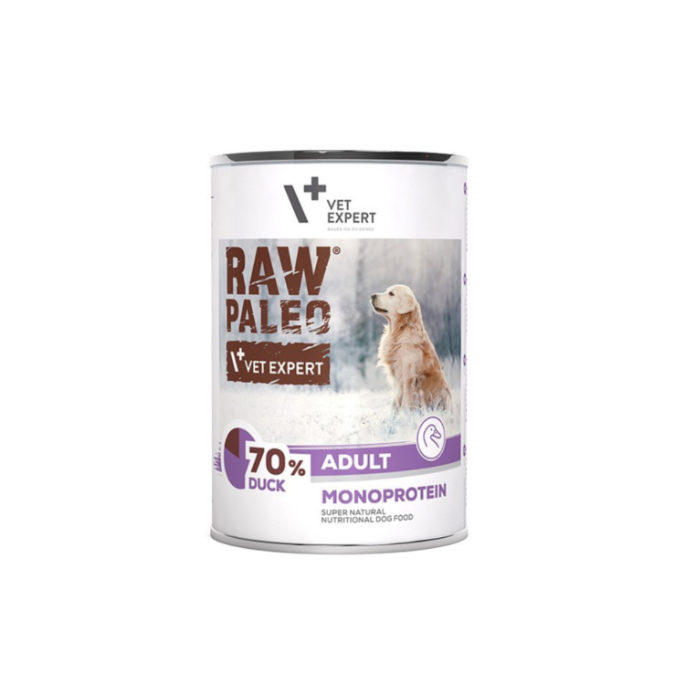 Влажный корм для собак Vet Expert RAW PALEO ADULT DOG DUCK 400 г с уткой