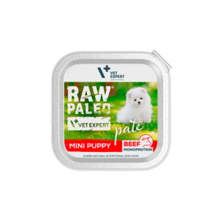 Vet Expert RAW PALEO PUPPY PATE MINI BEEF TRAY 150 г говяжий паштет для щенков и юниоров мелких пород