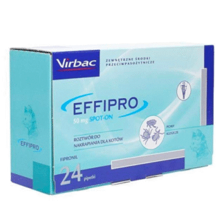 Virbac EFFIPRO FLEXI-PACK CAT 24 PIPETTES (50 MG) капли для кошек от блох и клещей