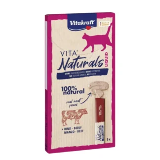 Vitakraft NATURALS LIQUID SNACK BEEF ЛАКОМСТВО ДЛЯ КОШЕК 5×15 г (пакеты)