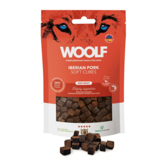 Woolf SOFT CUBES IBERIAN PORK MONOPROTEIN 100 г полумягкие свиные лакомства для собак