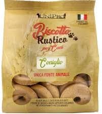 Biscotti per Cani Rustico, biscotti per cani adulti di tutte le taglie, gusto Coniglio, senza sale e zuccheri | 2 confezioni da 300 grammi l’una.