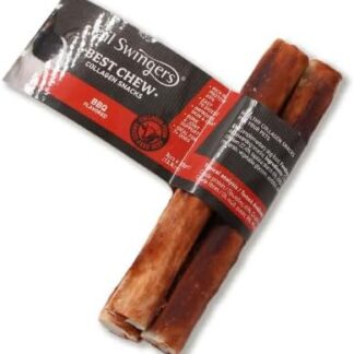 Tailswingers snack per cani al collagene gusto Barbecue-Pollo-Burro d'arachidi (6pz da (13.5cm 22gr*3pcs), Barbecue)