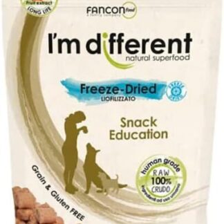 I'm Different Snack Liofilizzato Education Anatra 80 Pezzi 40g per Tutte le Età Cani e Gatti