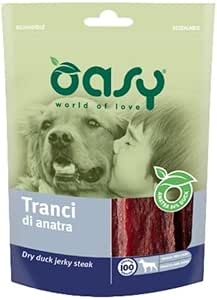 Oasy Snack Cane, deliziosi tranci di anatra per cani adulti e cuccioli di tutte le taglie | 3 confezioni da 100 grammi l’una.