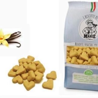 I Biscotti di Marie, CUORE MEDIO ALLA VANIGLIA Vegetali per Cani, 400g, Senza Sale e Zucchero, 100% Ingredienti Biologici