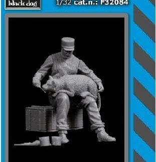 BLACK DOG 1/32 Escadr.Lafayete Mechanic w/Lion Cub (1 Fig.)