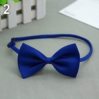 Sytaun Collare per Cravatta Regolabile per Animali Domestici Cane Gatto Papillon Blu