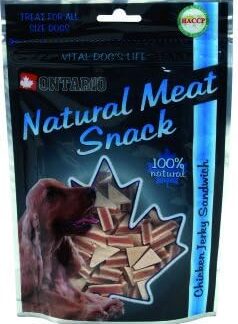 Snack per cani adulti Ontario Chicken Jerky & Sandwich 70 gr