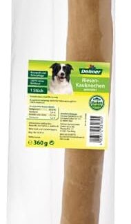Dehner Snack per Cani, inodore, 100% Naturale, spuntino da Masticare per Cani, Ossa giganti, 300 g