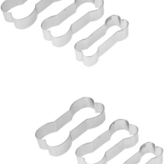 Amosfun Set Di 6 Per Biscotti A Forma Di Cane in Acciaio Inossidabile Resistente Stampo Per Biscotti Per Cani Halloween E Natale