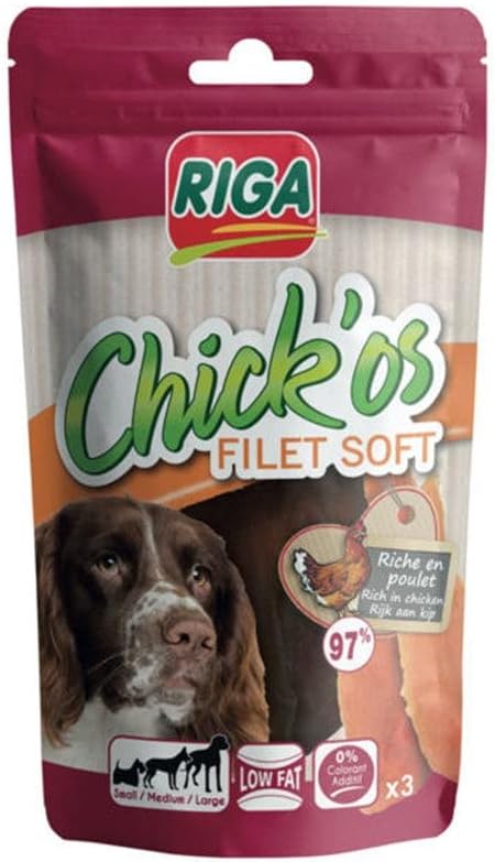 Riga Chick'os - Filetto di pollo per cani, 80 g