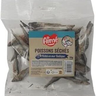 Amato | Confezione di Pesci Secchi Sprat | Cibo per Gatto e Cane | Dolcetto per Cane e Gatto Ricco di Proteine | Alimento Naturale | Pescati nel Mar Baltico | 50g | Origine Europea