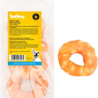Boomy - Snack per cani - Anello da masticare - 4 pezzi da 10 cm - 400 g (pollo)