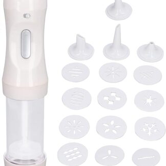 Cookie Elettriche Premere Kit per Produttori di Biscotti per Torta con 12 Dischi e 4 Punta di Glassa per Biscotti Fai -da -te Decoratin